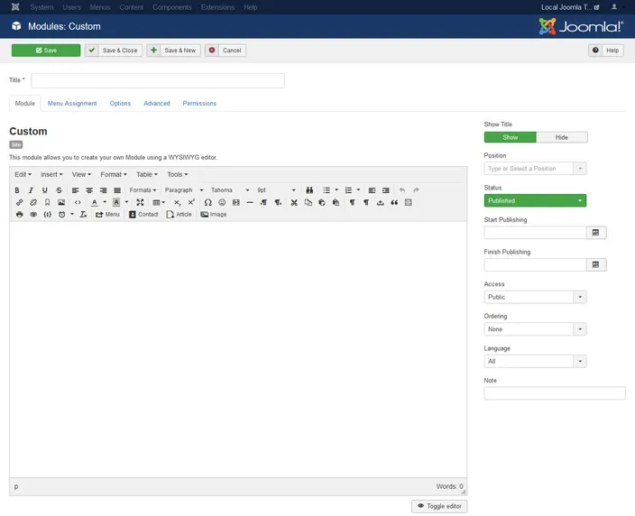 How JoomIa's interface looks like