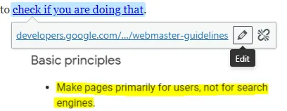 How to edit a link in WordPress