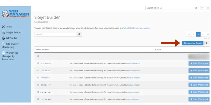 How to Work with the Sitejet Builder tool in the cPanel.