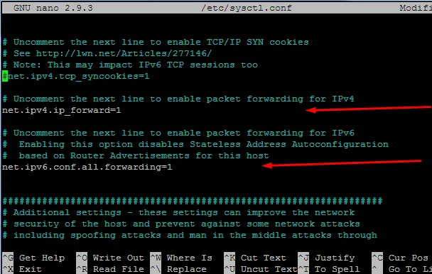 terminal output