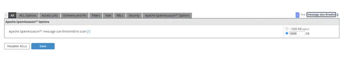 It's recommended you increase the maximum email size of scanned emails.