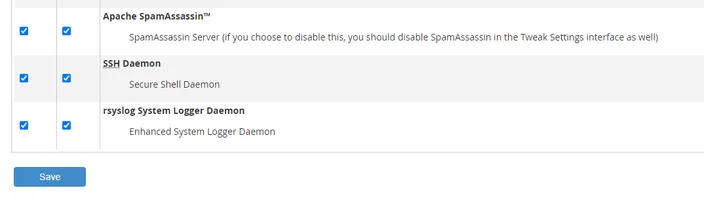 You can also enable service monitoring with SpamAssassin.