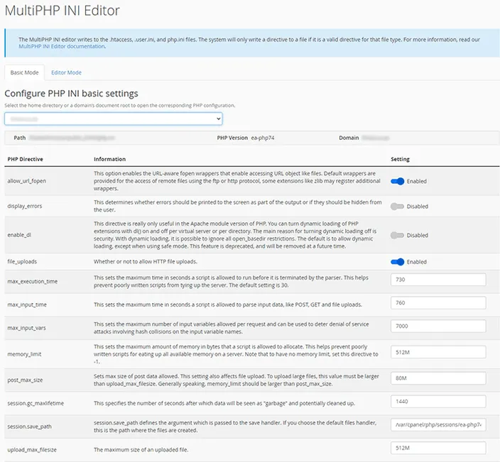 MultiPHP INI Editor