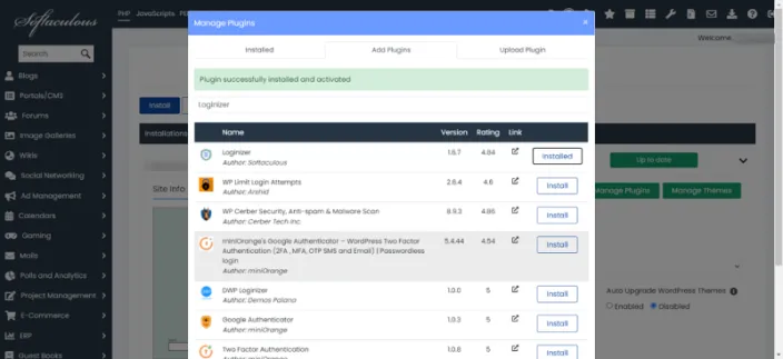 plugin installed
