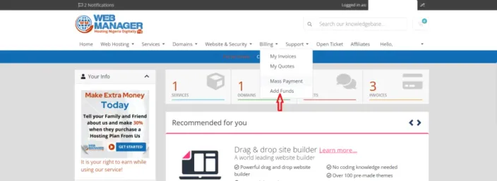 How to Deposit, Access and Use Funds in your Account Wallet