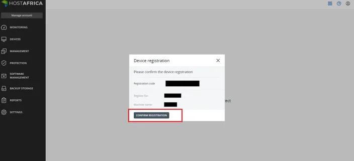 cloud management console screenshot