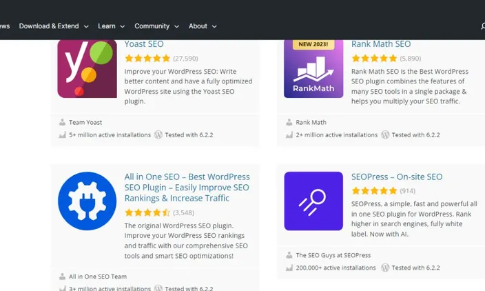 SEO plugins